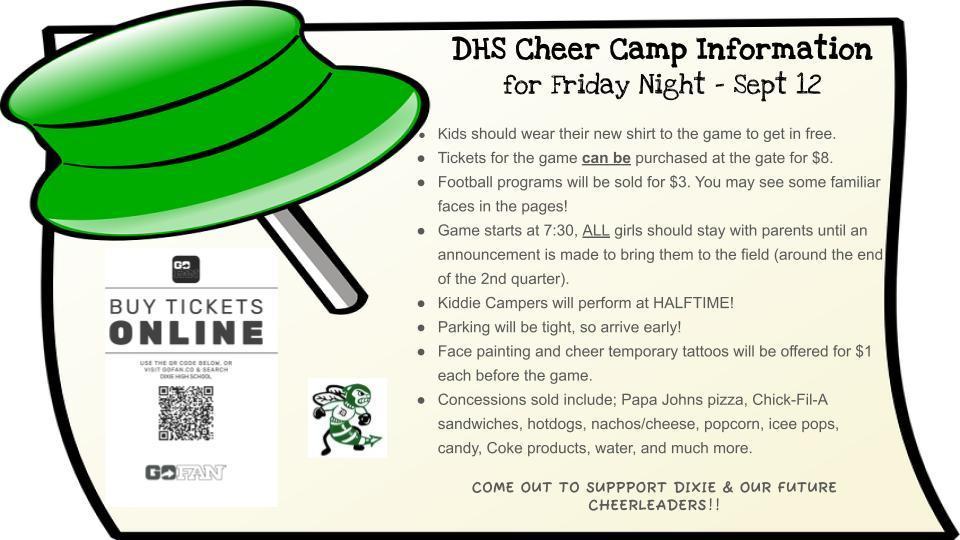 DHS Cheer Camp Information