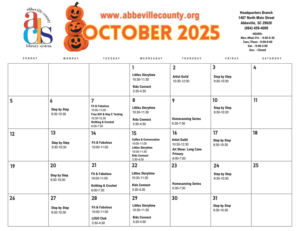 october calendar