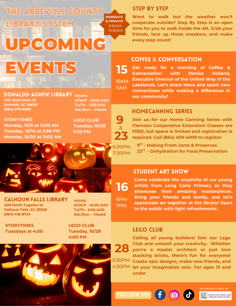 text on orange background with pumpkins
