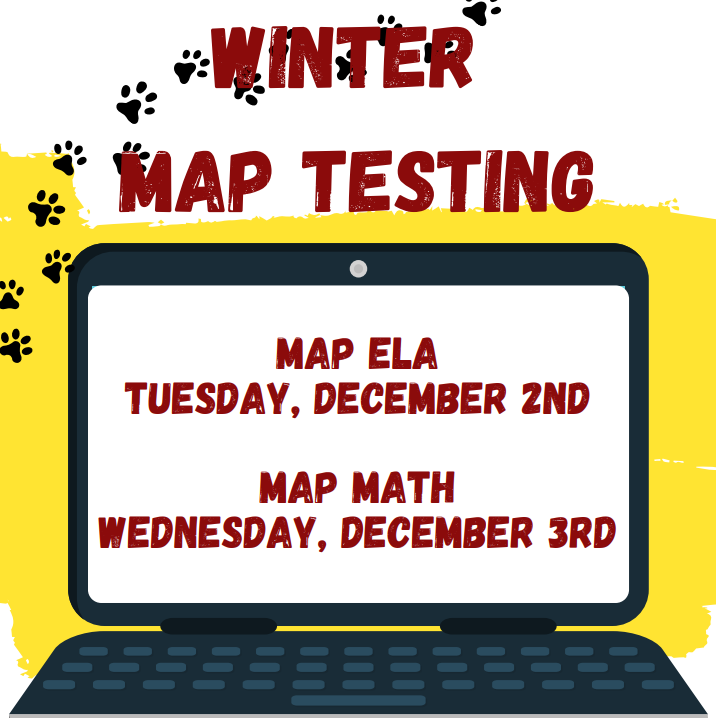 winter map testing dates dec. 2 and dec. 3