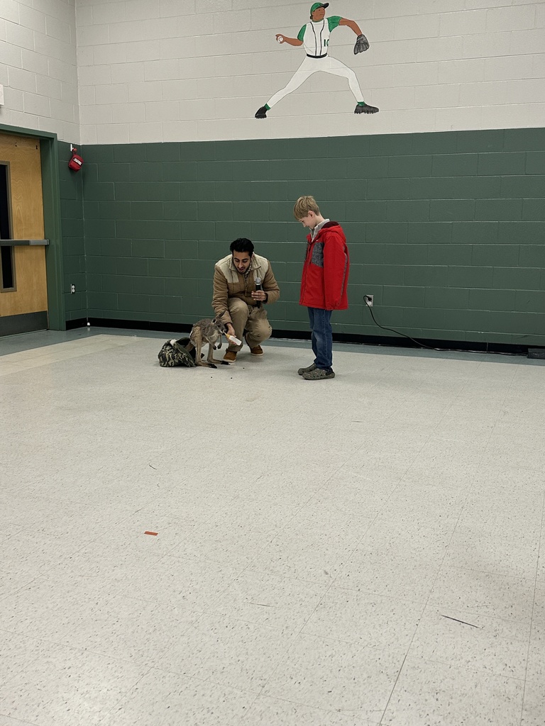 student with a kangaroo 