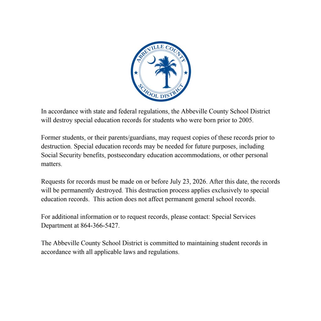 SPED records memo