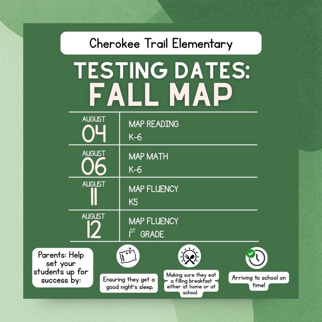Fall MAP Testing Dates for the 2026-2027 School Year
