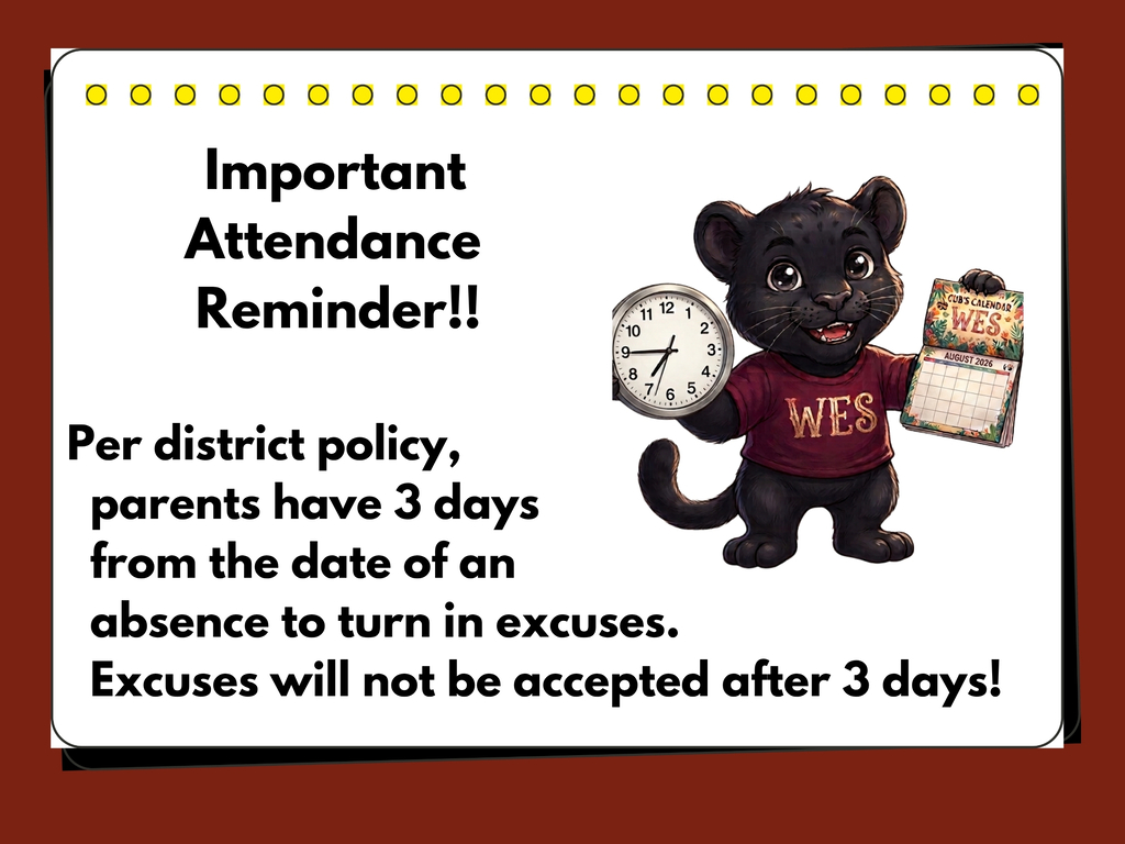 important attendance reminder poster
