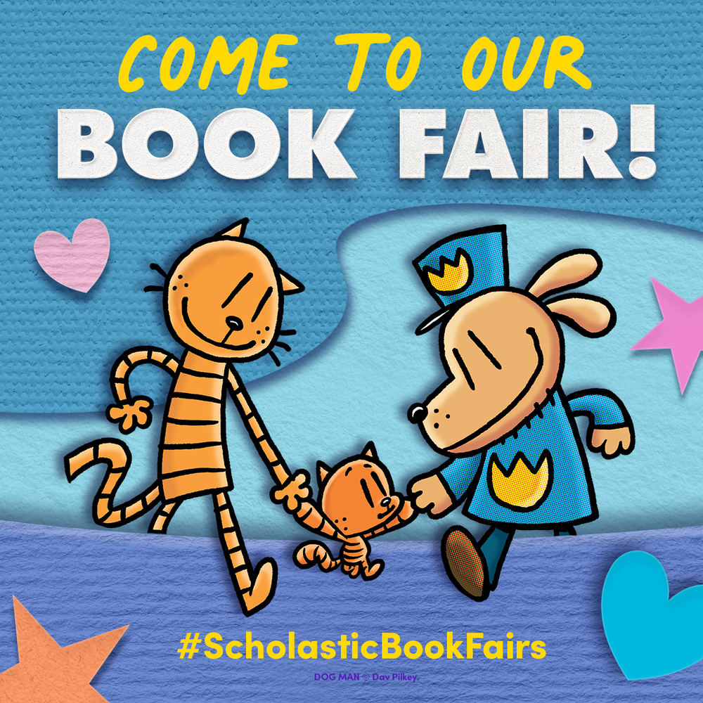 text on blue background with children's book characters