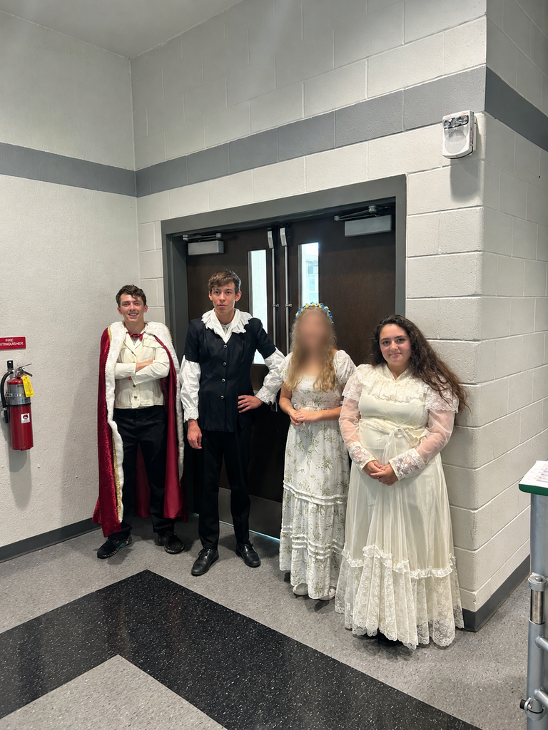 Students dressed for their Hamlet performance