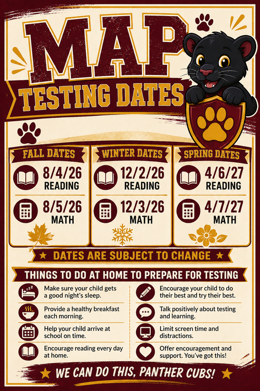 MAP Testing Dates