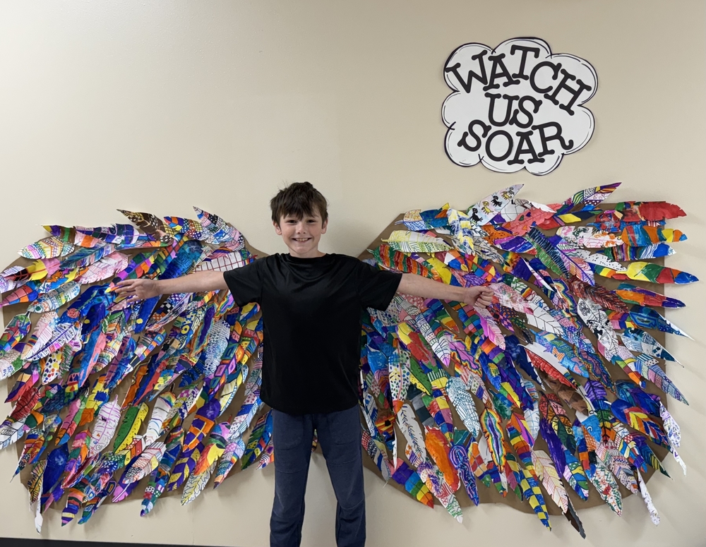 Mike Miller Eagle wings art project