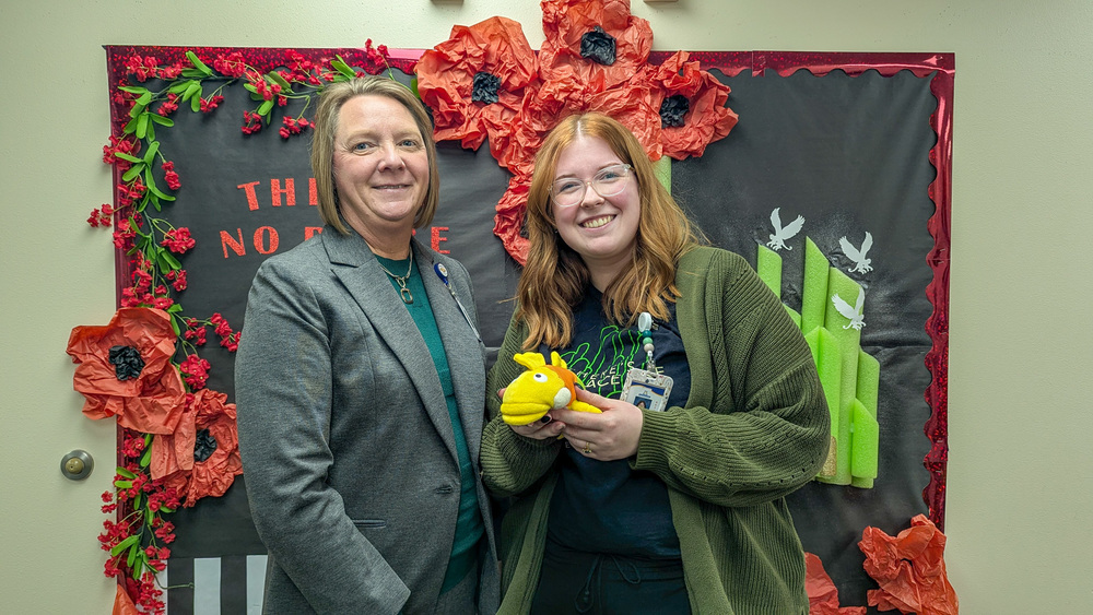 Kayla Freeman with Dr. Guffin