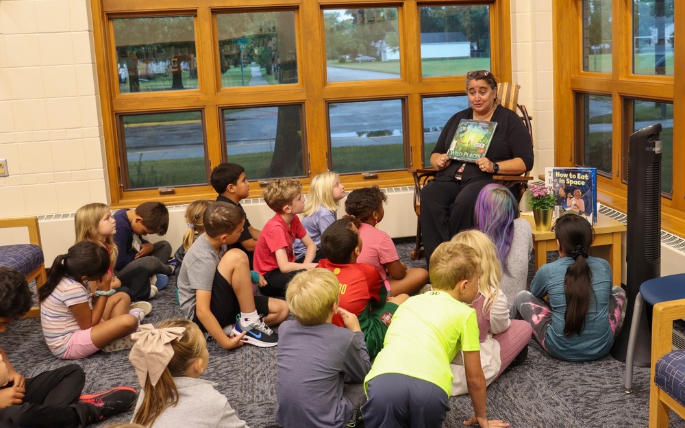 Story time at Simmons Elementary Library