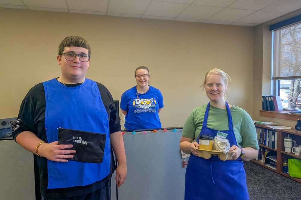 TLC students making coffee shop deliveries