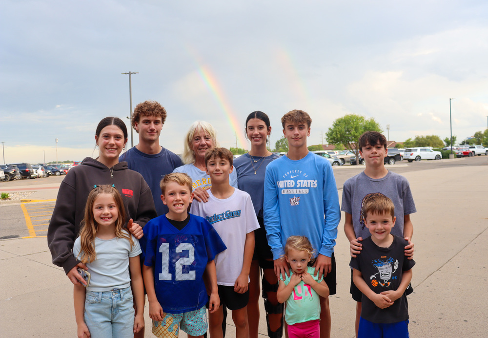 Linda Resmen and her grandchildren