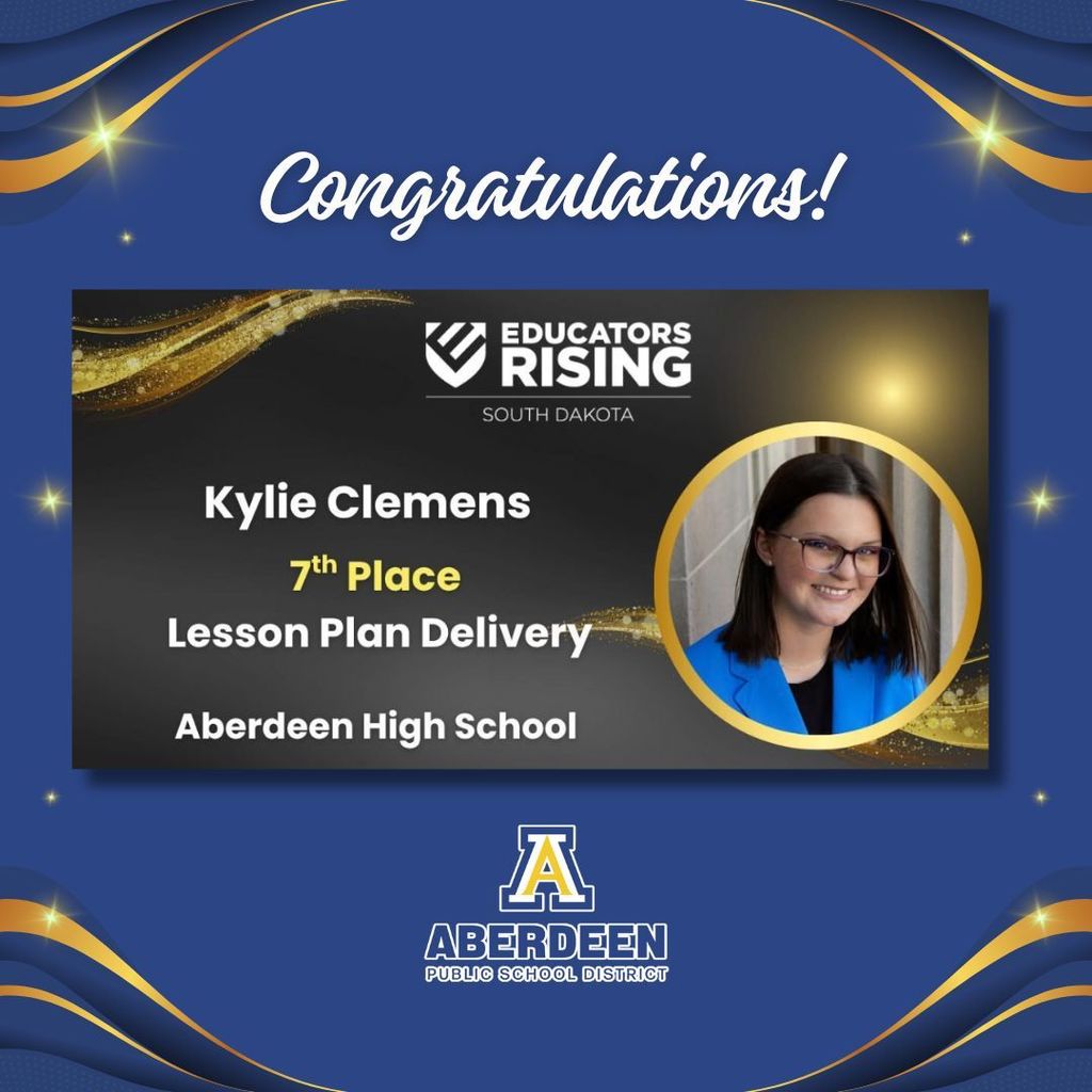 Kylie Clemens, 7th place lesson plan delivery