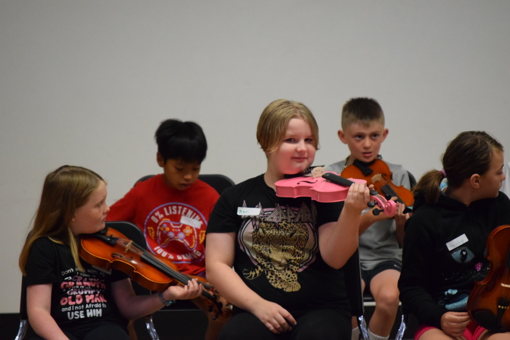 Students at orchestra camp