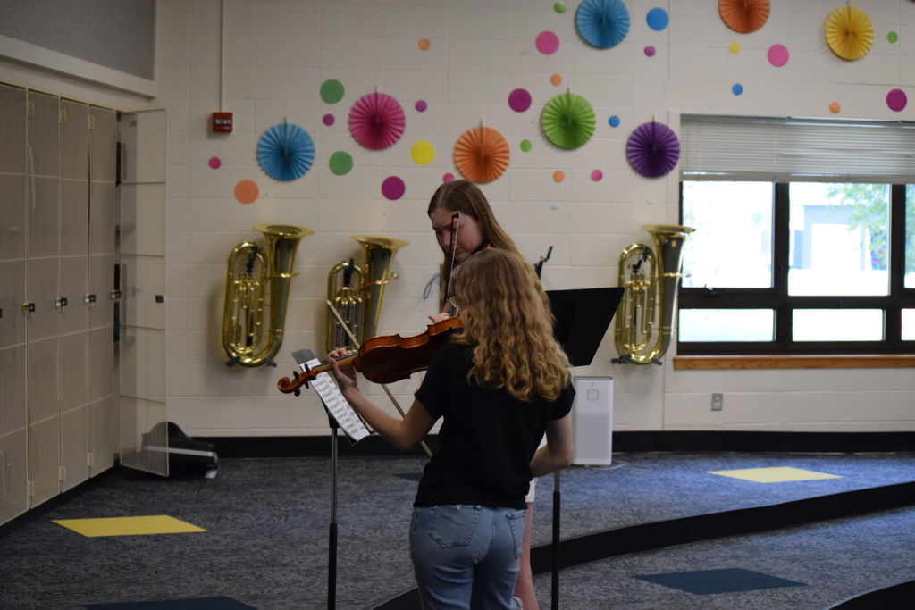 Students at orchestra camp