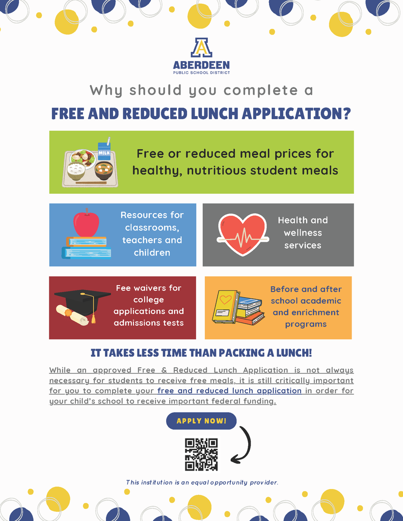 Free and reduced lunch applicatoin