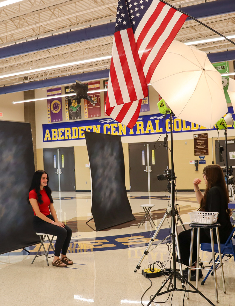 CHS student getting a photo taken at Back to School Days
