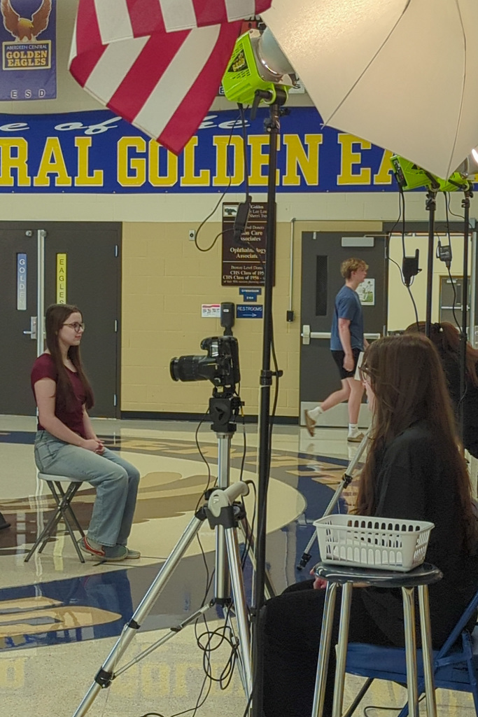 CHS student getting a photo taken at Back to School Days