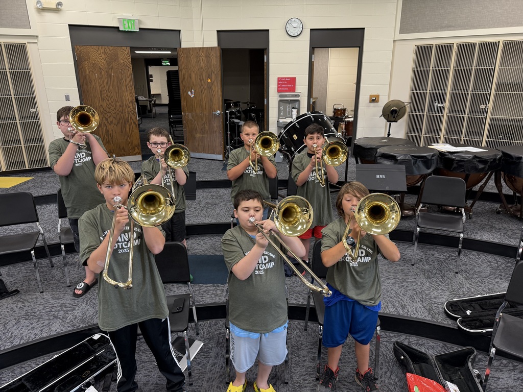 Middle School students at band bootcamp