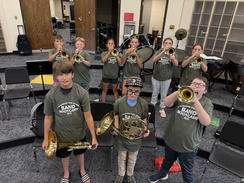 Middle School students at band bootcamp