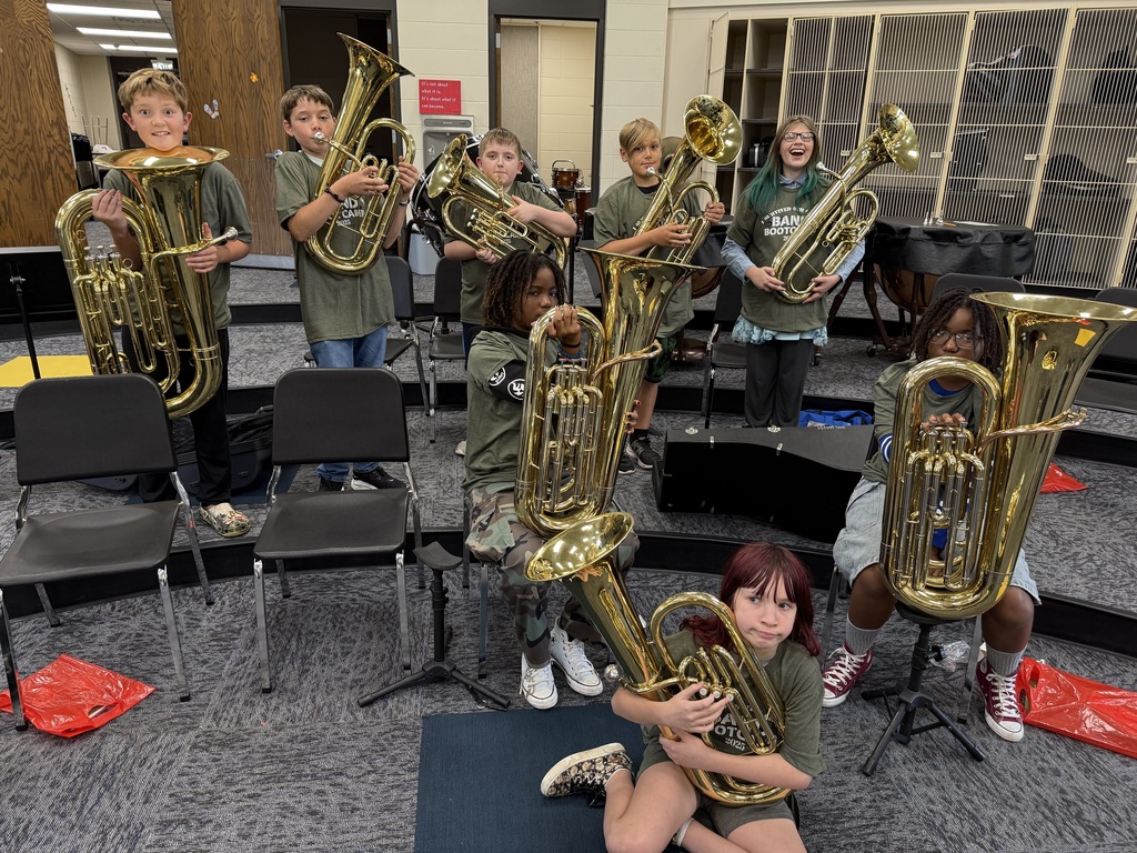 Middle School students at band bootcamp