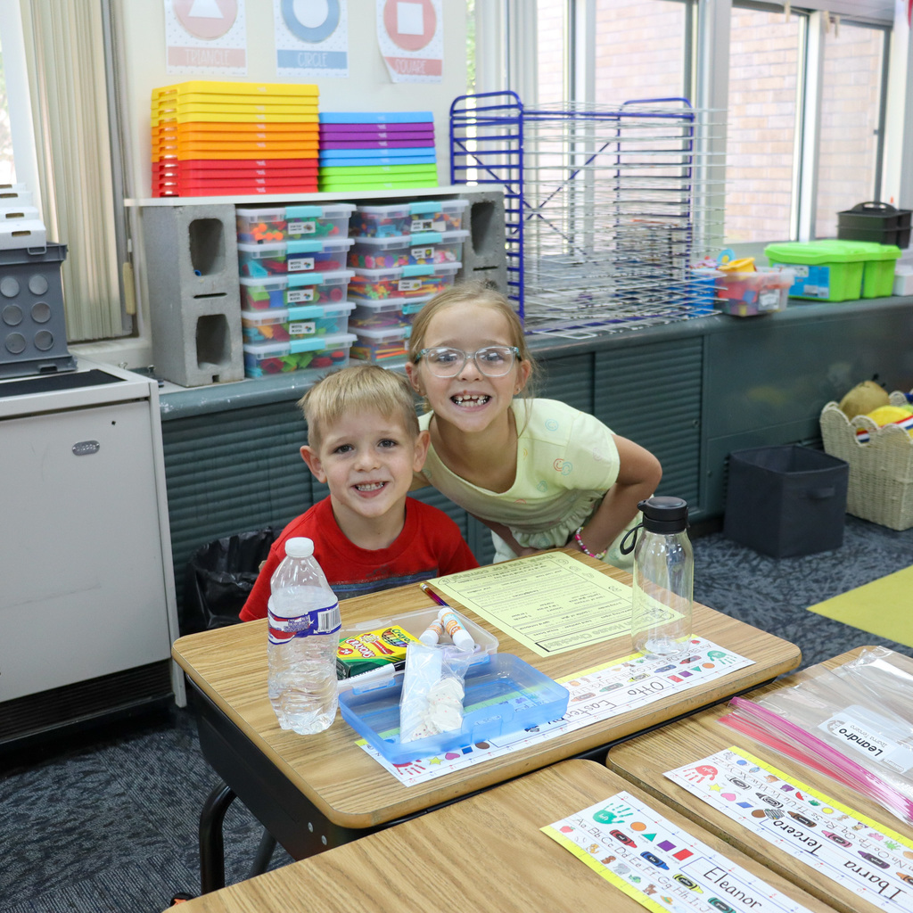Simmons students at open house
