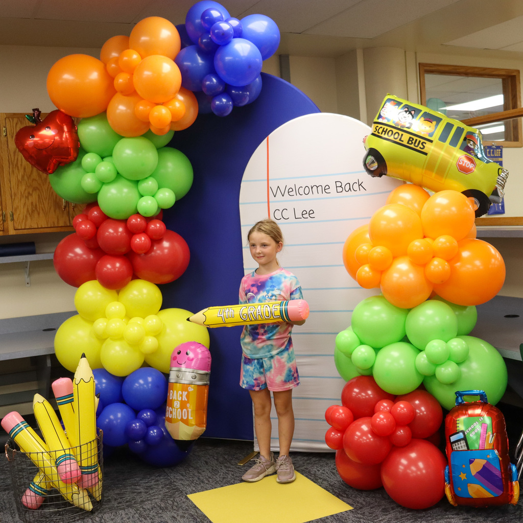 C.C. Lee student at open house photo booth