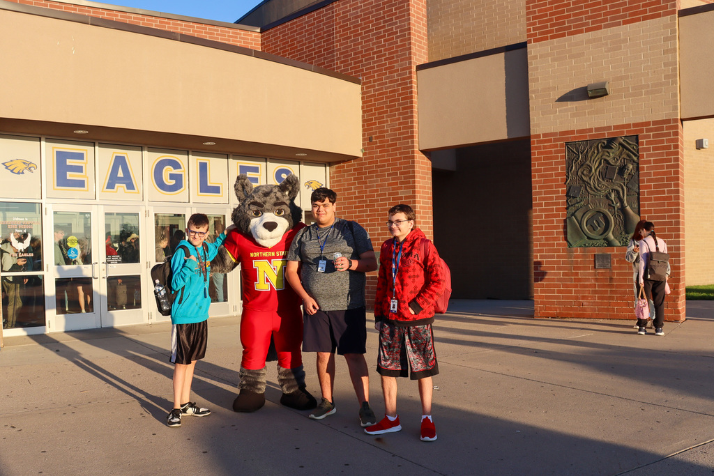 CHS students with Thunder