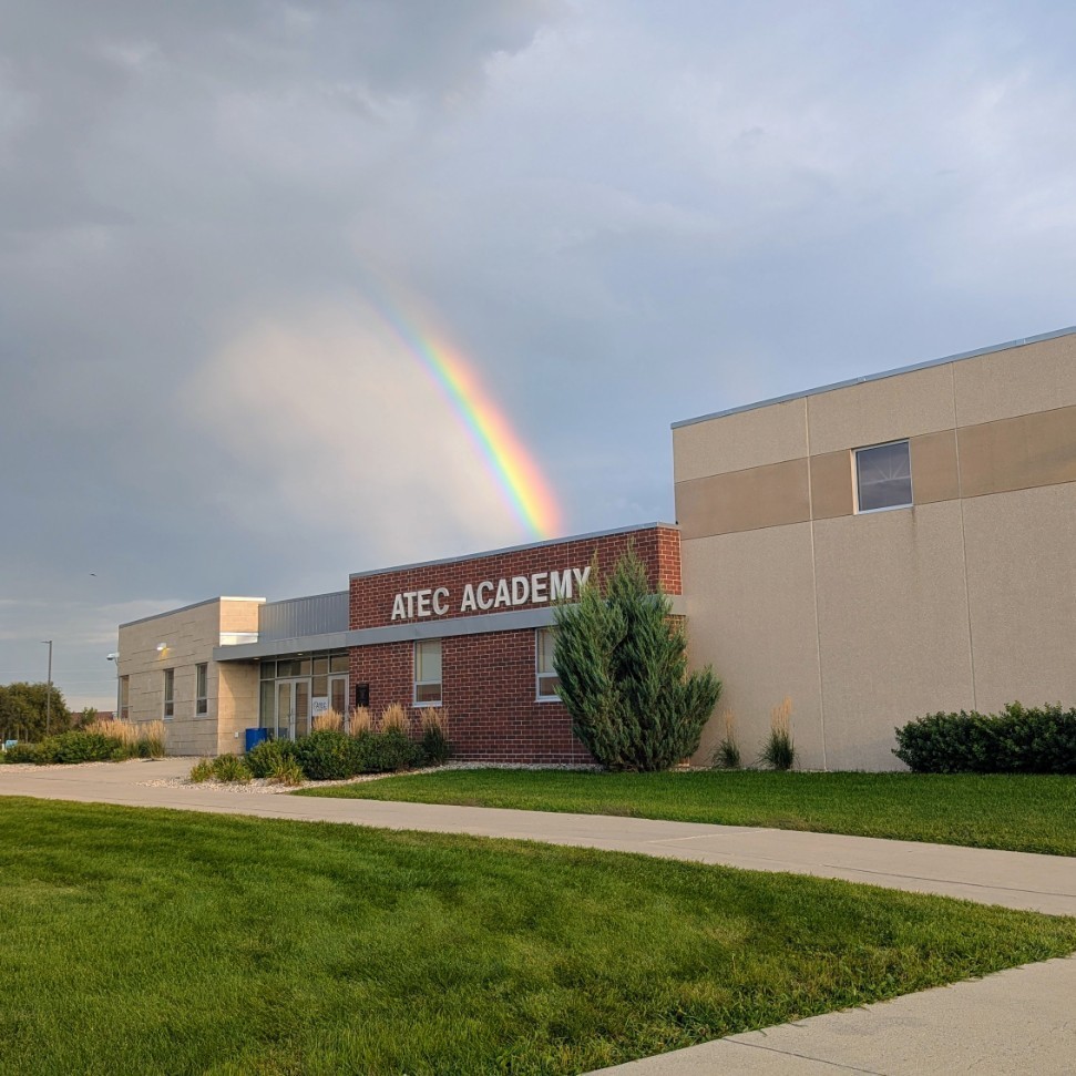 rainbow behind atec