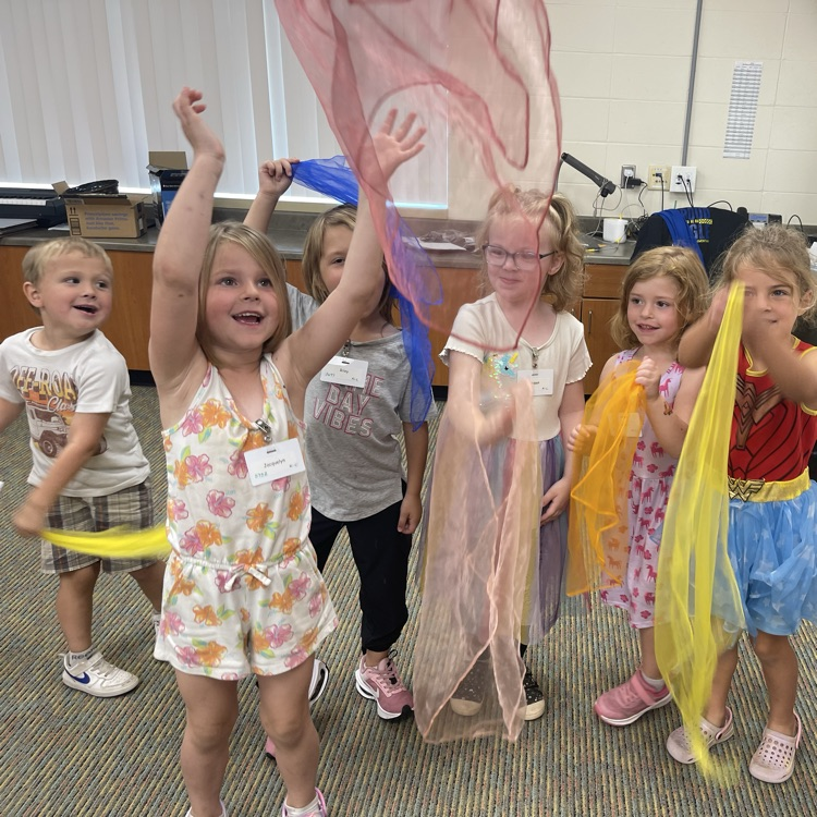 Exploring movement with scarves!