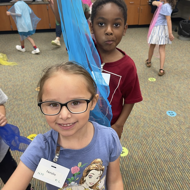 Exploring movement with scarves!