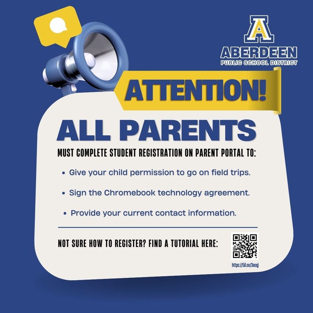 Attention Parents: All parents must complete Parent Portal student registration