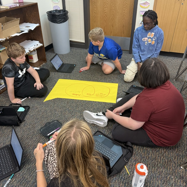 In Mr Carlson's history class today, students created a Venn diagram comparing polytheism and monotheism. They explored the similarities and differences between the two types of belief systems in a fun, visual way.