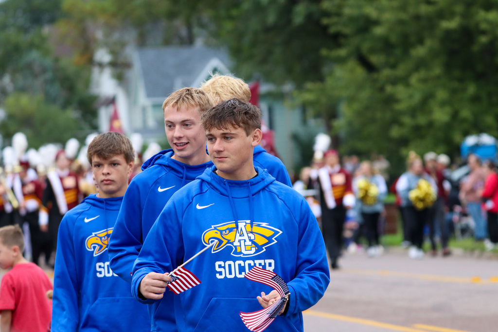 CHS Soccer players in the NSU Parade