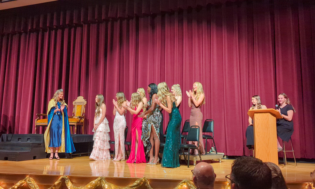 Homecoming queen announcement at coronation