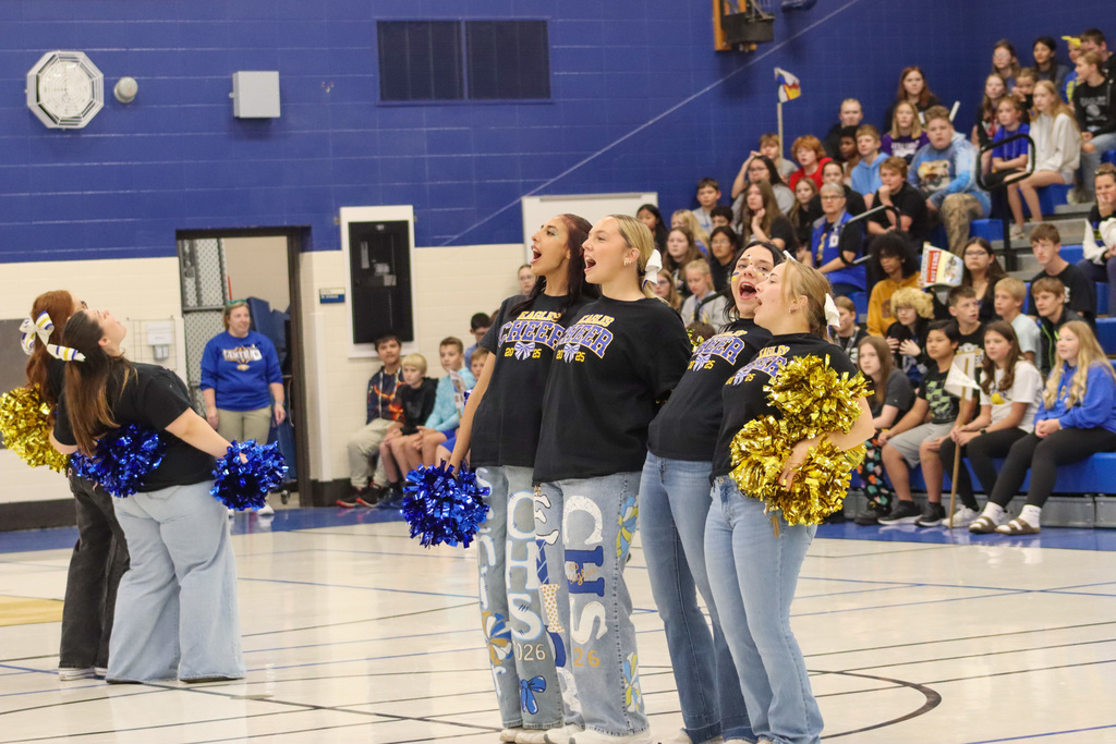 CHS cheerleaders at the SMS pep rally