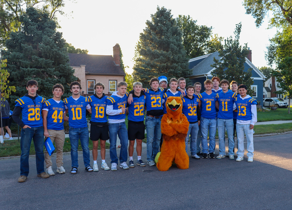The Golden Eagle with CHS athletes