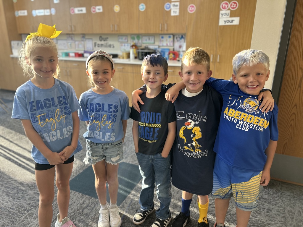Mike Miller students wearing Golden Eagles gear