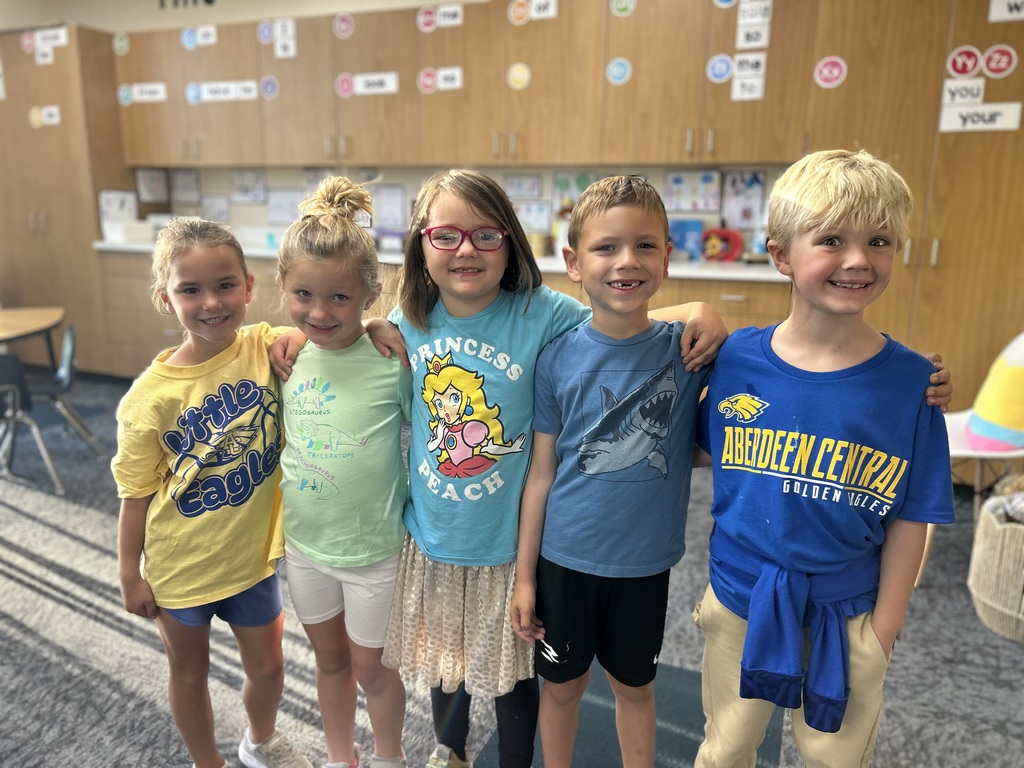 Mike Miller students wearing Golden Eagles gear