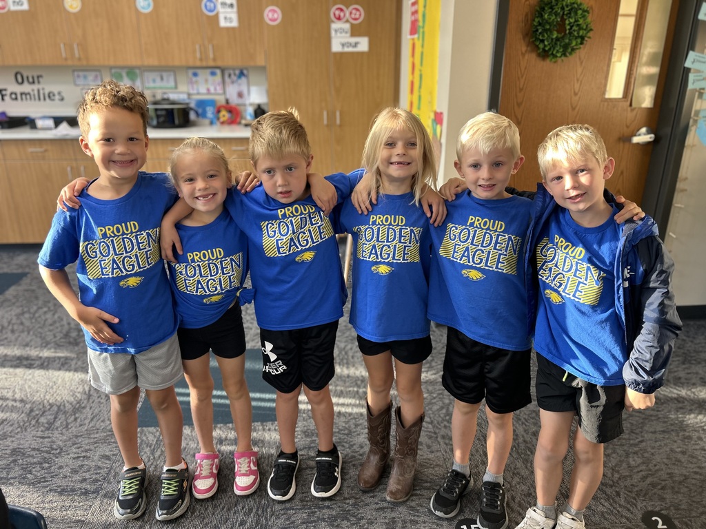 Mike Miller students wearing Golden Eagles gear