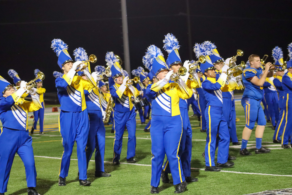 Marching band at halftime