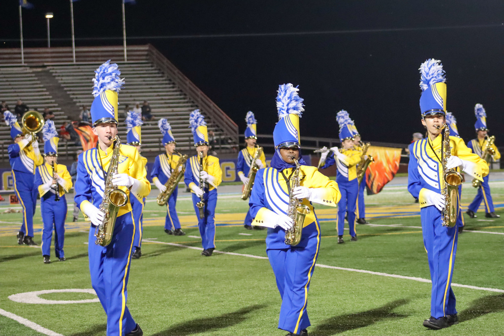 Marching band at halftime