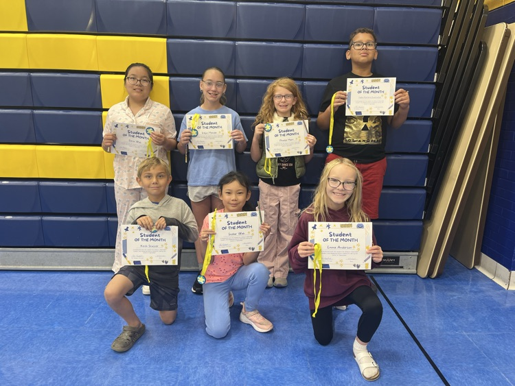 September Students of the Month for May Overby 