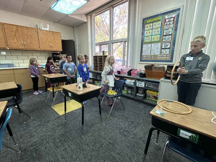 Dacotah Prairie Museum came to visit our classroom an teach us about Native American games.