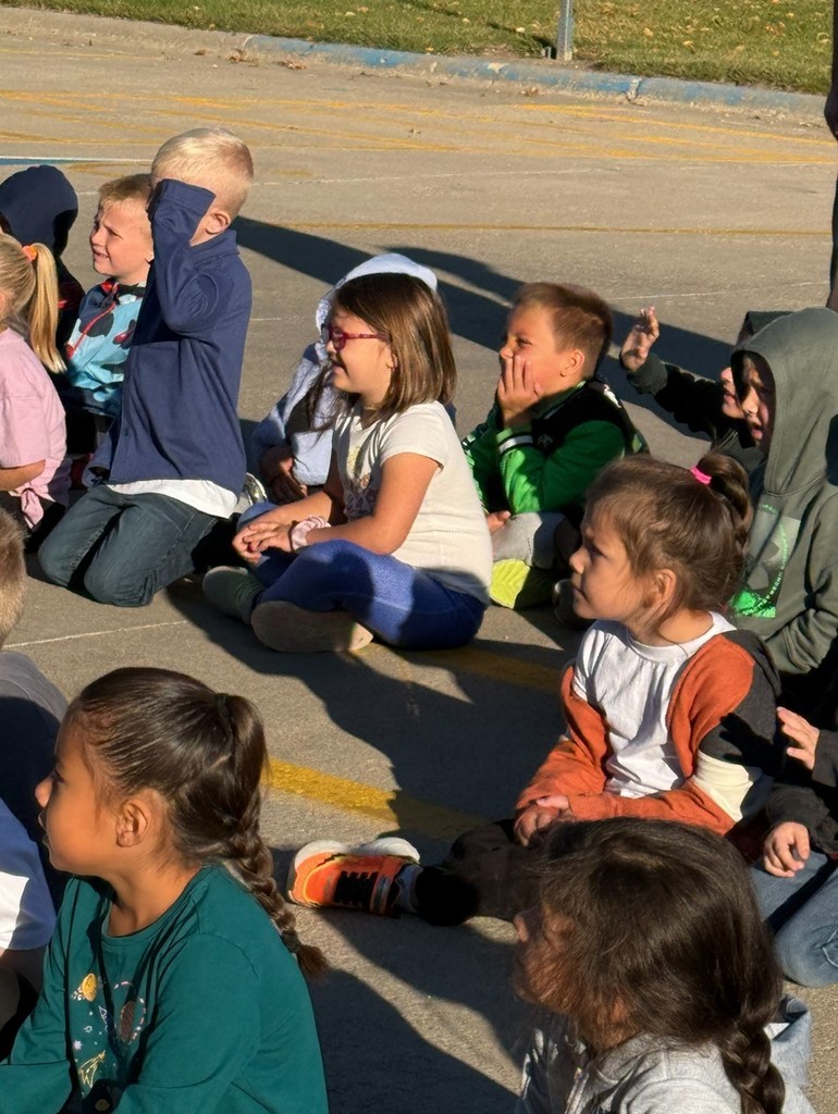 Aberdeen Firefighters visiting with Mike Miller Elementary students