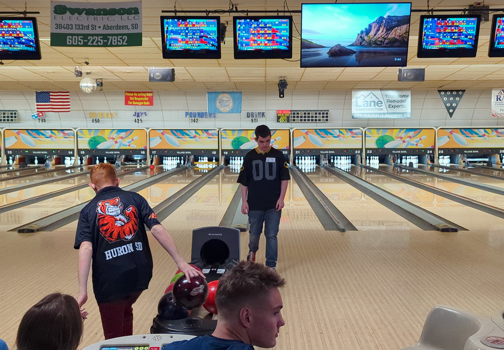 Golden Eagle bowlers at the Village Bowl