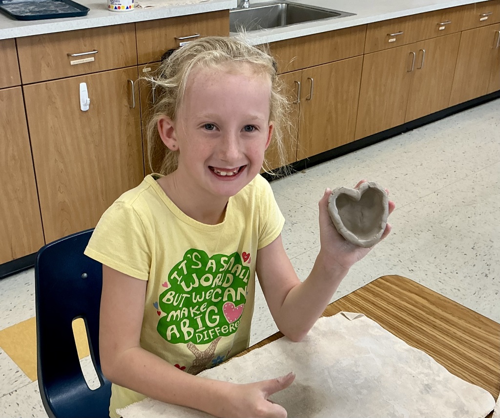 Clay art unit at Mike Miller Elementary