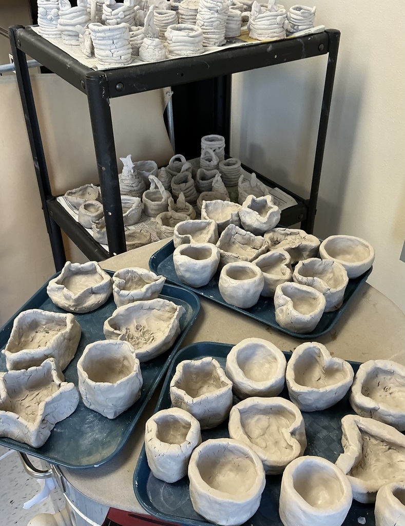 Clay art unit at Mike Miller Elementary