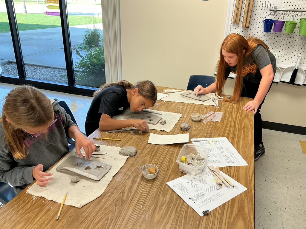 Clay art unit at Mike Miller Elementary