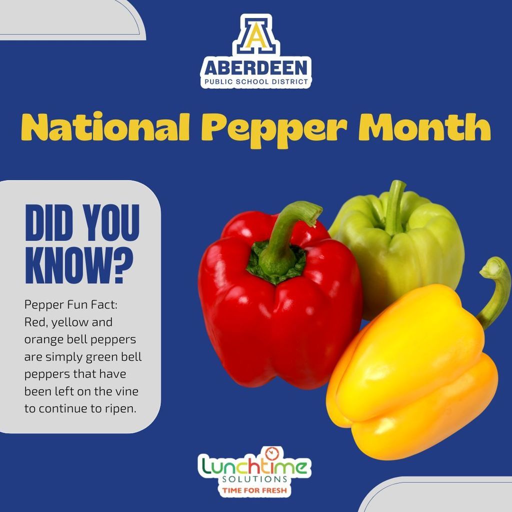 Did you Know? Pepper Fun Fact: Red, Yellow and orange bell peppers are simply green bell peppers that have been left on the vine to continue to ripen.